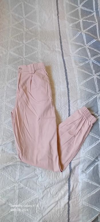 Pantalon rose bas resseré élastique fille taille 32 jennyfer