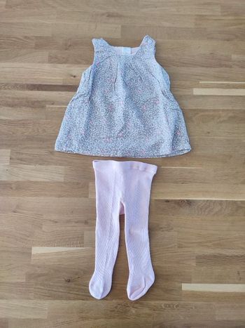 Ensemble H&M robe + collant 3 mois