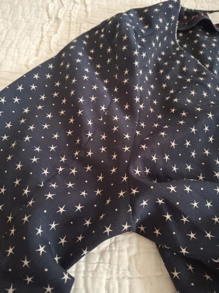 Chattawak t-shirt bleu étoiles taille 38 - photo numéro 8