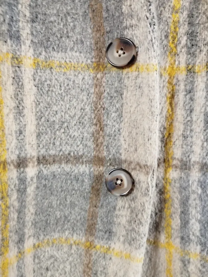 Manteau long femme en laine 44 Camaïeu à rayures - photo numéro 6