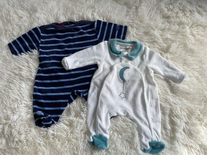 Lot de 2 pyjamas velours
