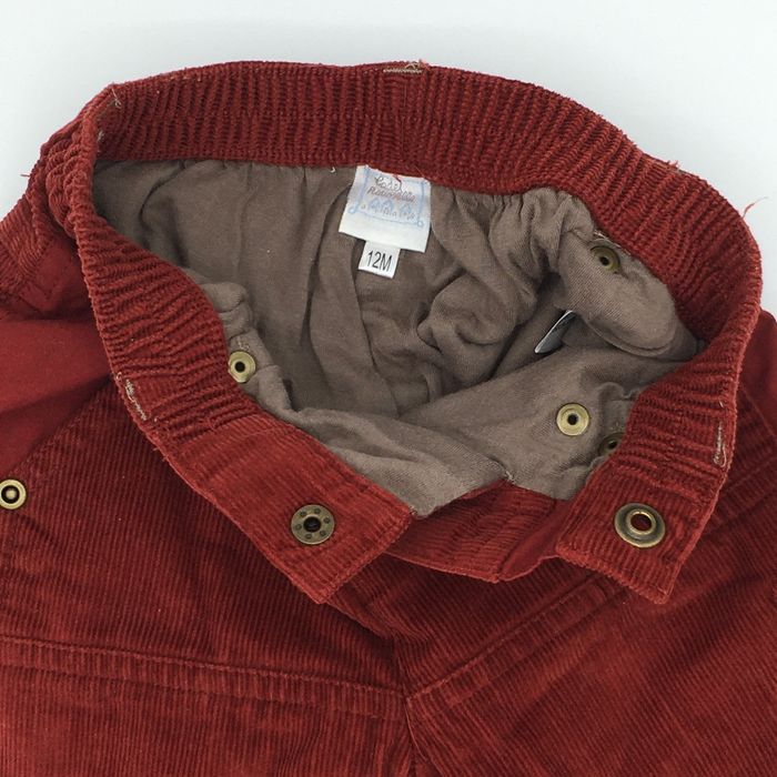 Pantalon bébé garçon 12 mois velours rouge - photo numéro 7