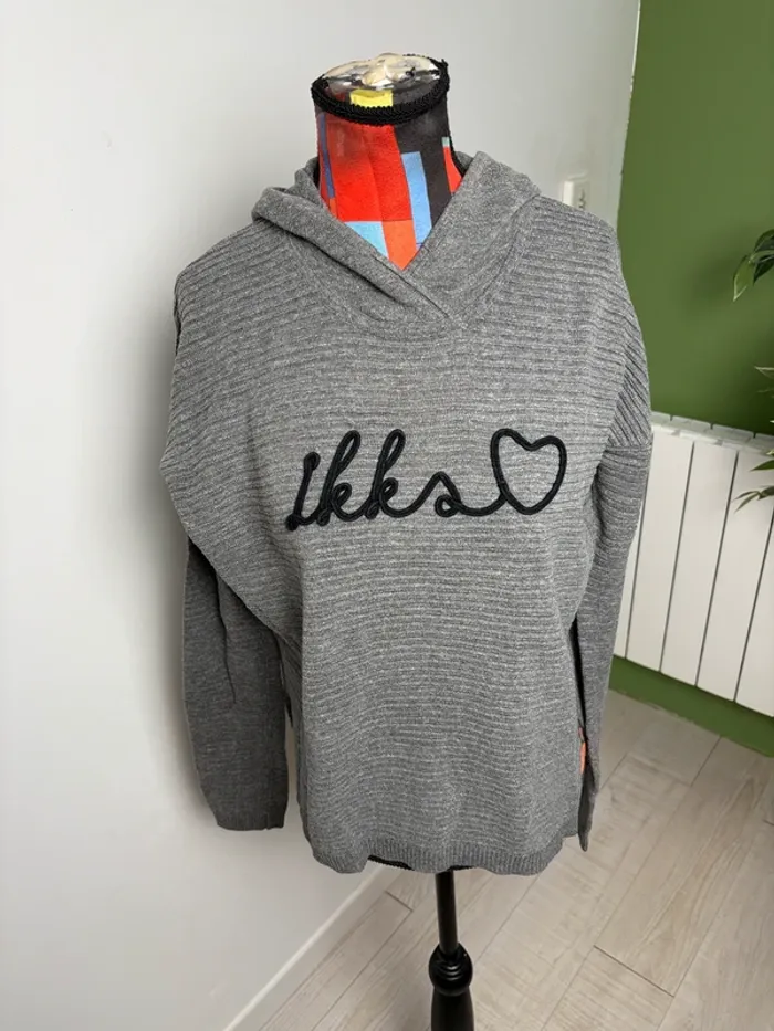 Pull à capuche IKKS | Gris | Taille 12 ans