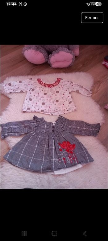 Lots de 2 blouses 6 mois Orchestra 