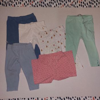 Lot 6 leggings 12 mois