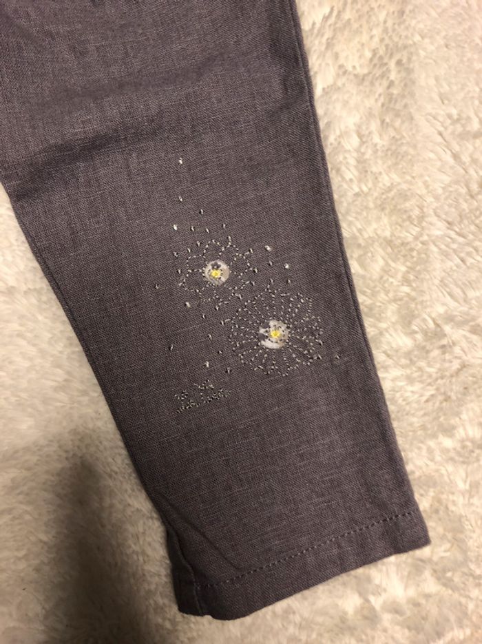 Pantalon gris lin tee shirt blanc coton 12m Lcdp - photo numéro 4