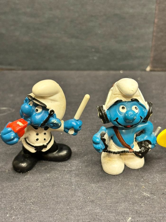 Lot de 4 figurines schtroumpfs peyo schleich occasion vintage - photo numéro 2