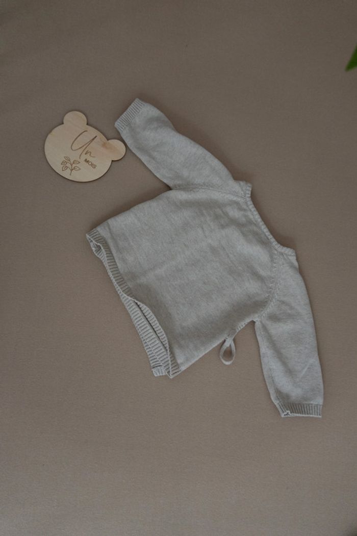 brassière gilet bouton mixte unisexe 1 mois - photo numéro 2