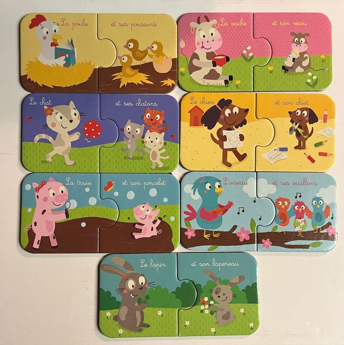 Puzzles Les animaux et leurs petits - photo numéro 3