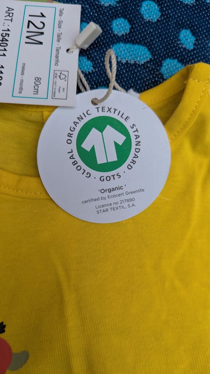 Tee-shirt coton bio Boboli 1 an - photo numéro 5