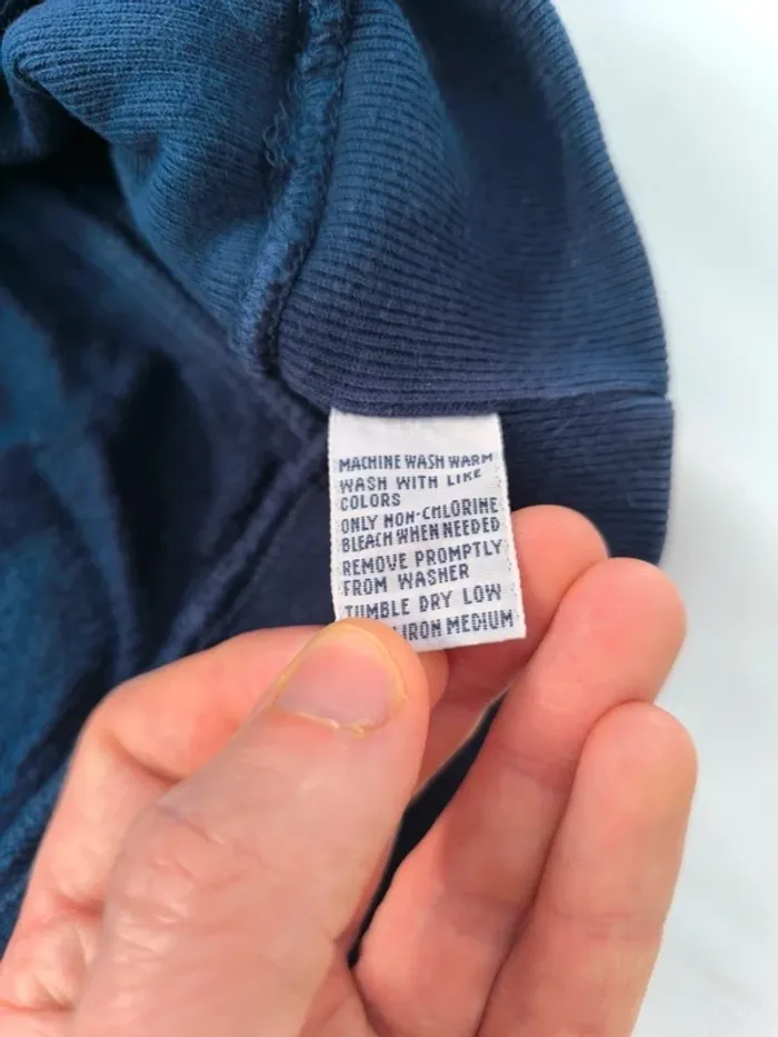 Pull homme 1/4 zippé Ralph Lauren taille XL Bleu avec col rayé jaune - photo numéro 12