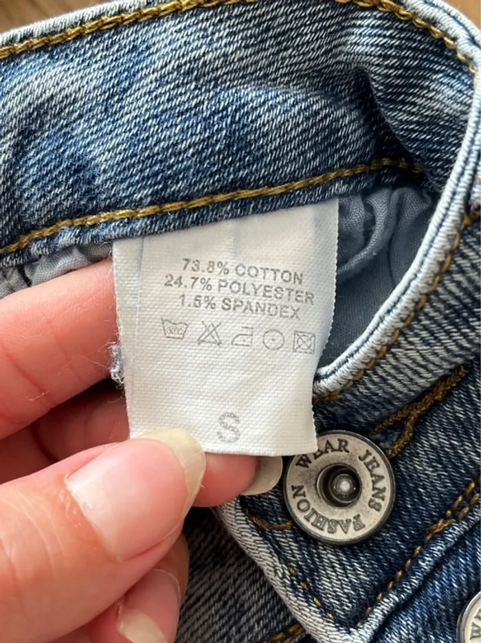 Short en jean bleu taille haute - photo numéro 6