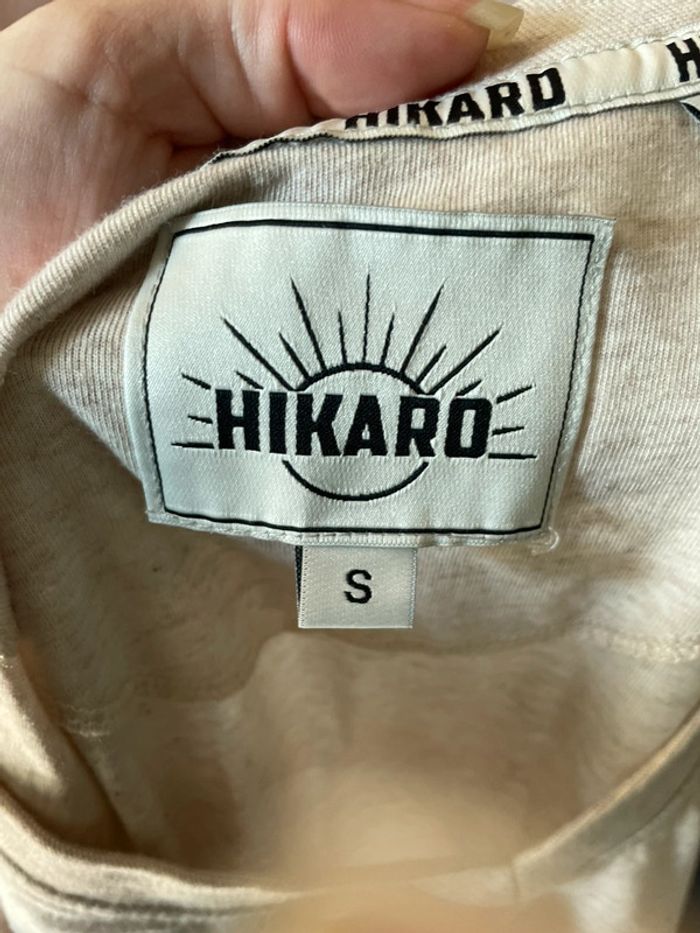 T-shirt Beige col V Hikaro TS - photo numéro 5
