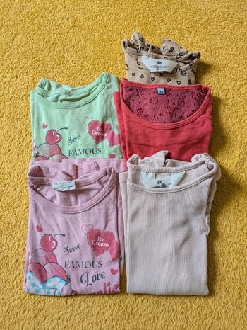 Lot 5 tee-shirts été 4 ans fille