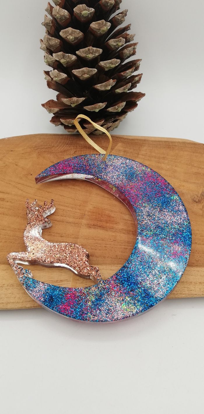 Décoration cerf en résine