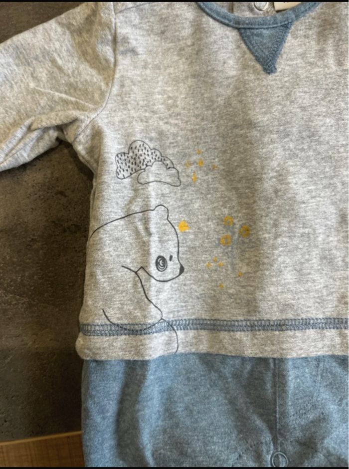 Combinaison pantalon à manches longues bébé 1 mois Noukie’s - photo numéro 2