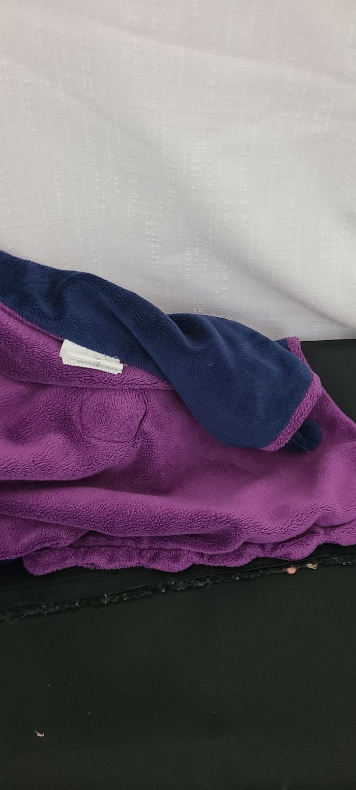 Doudou Hippocampe Plat Bleu et Mauve Etoile de Mer Carré Blanc - photo numéro 3