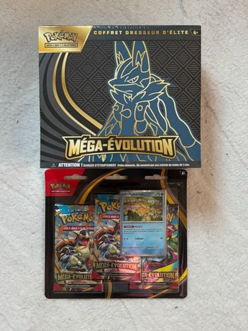 Lot de booster scellé Pokémon ETB Mega Évolution ME1  et Tripack ME1 