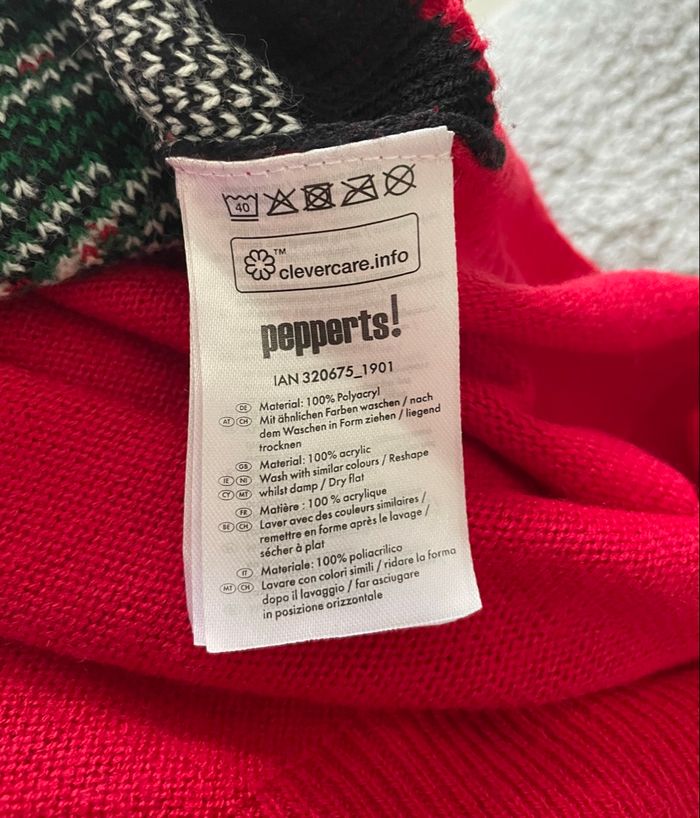 Pull Pepperts! Rouge à Motifs Garçon Taille 8/10 ans Pepperts! - photo numéro 4