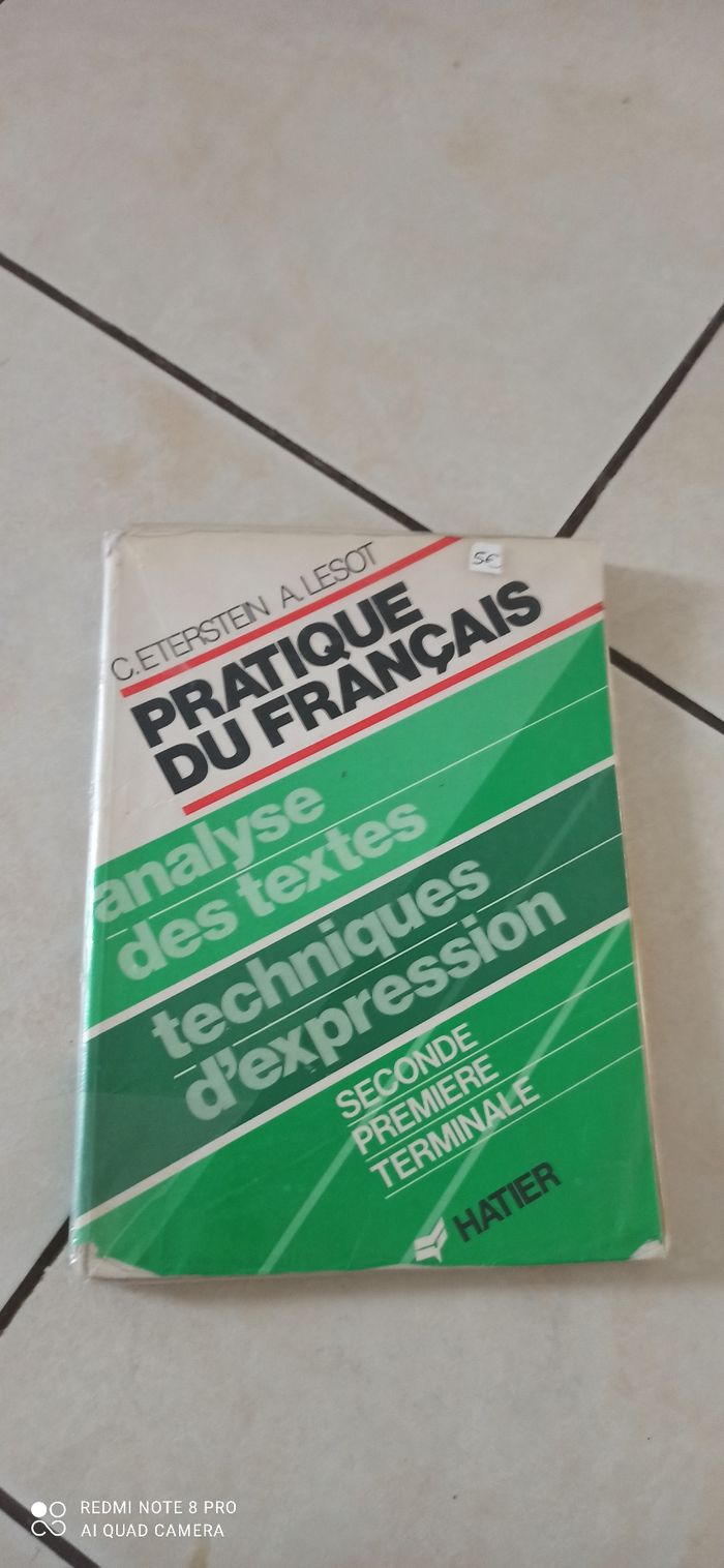 Livre pratique du français en seconde première et terminale