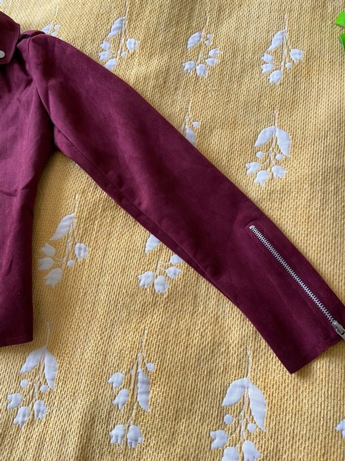 Trenches bordeaux Chicoree , polyester /elastan, sans boutons, tissu comme velours, longueur de blou - photo numéro 6