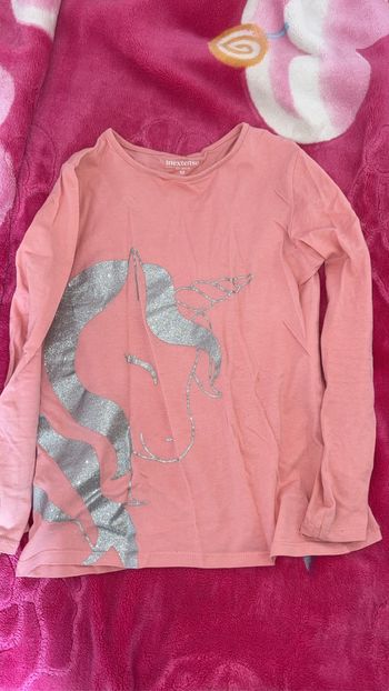 Pull fille licorne rose