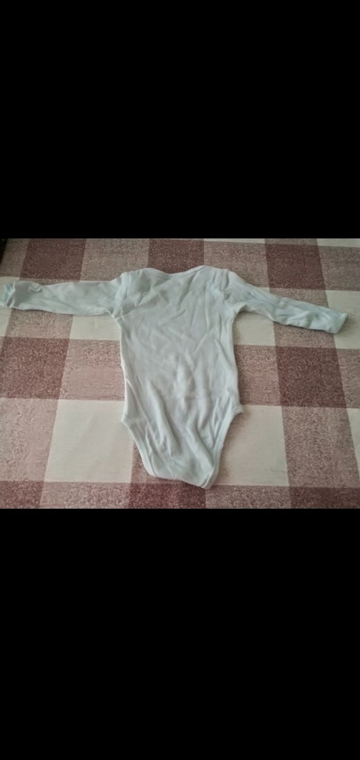 Body 12 mois manches longues turquoise - photo numéro 3