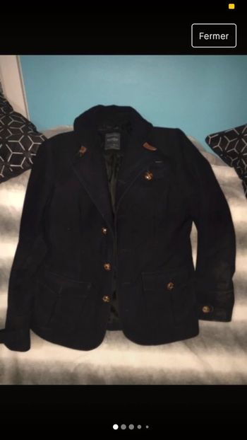 Manteau trench duffle coat homme pull & bear noir  M