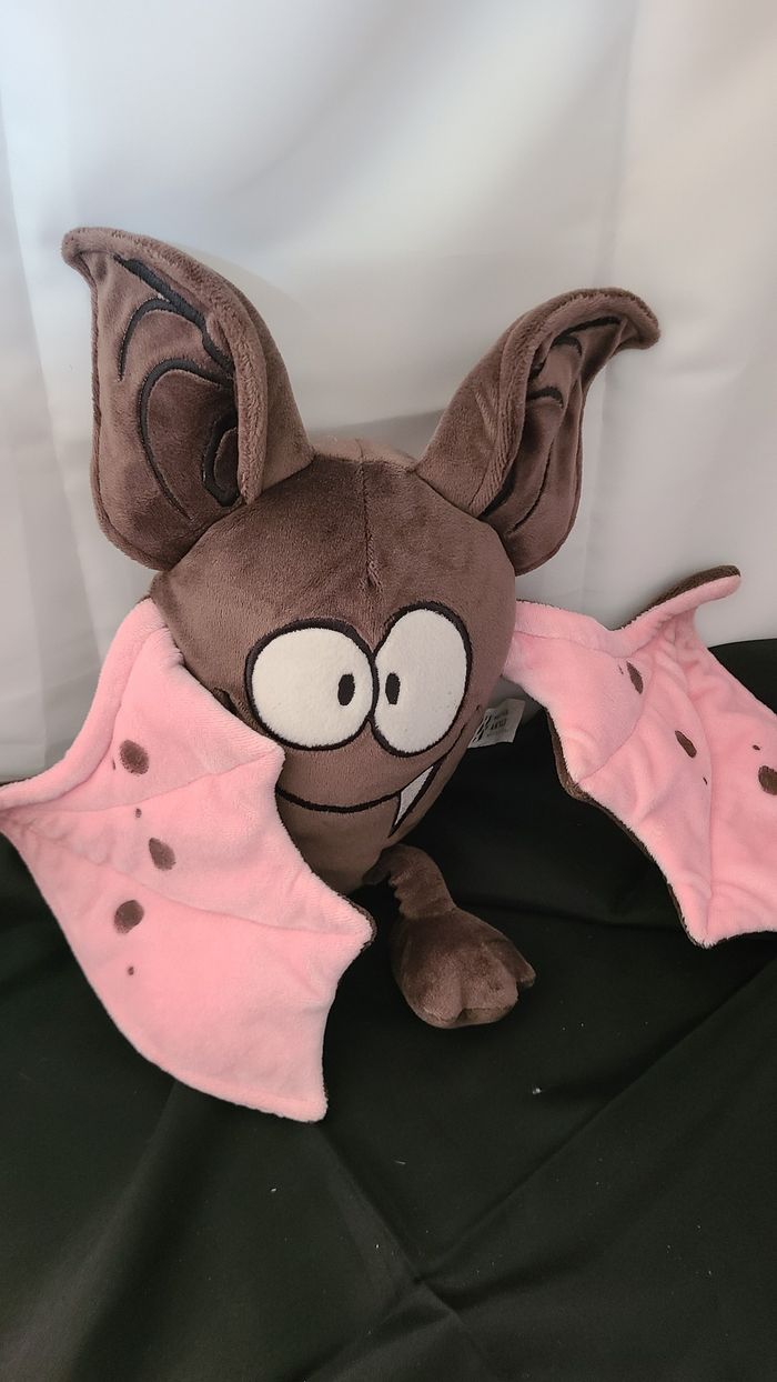 peluche chauve souris brune rose heritage awali - photo numéro 6