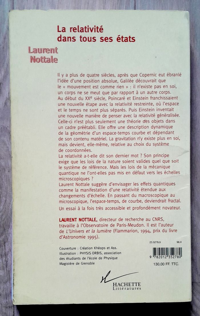 Laurent Nottale - La relativité dans tous ses états (science) - photo numéro 5