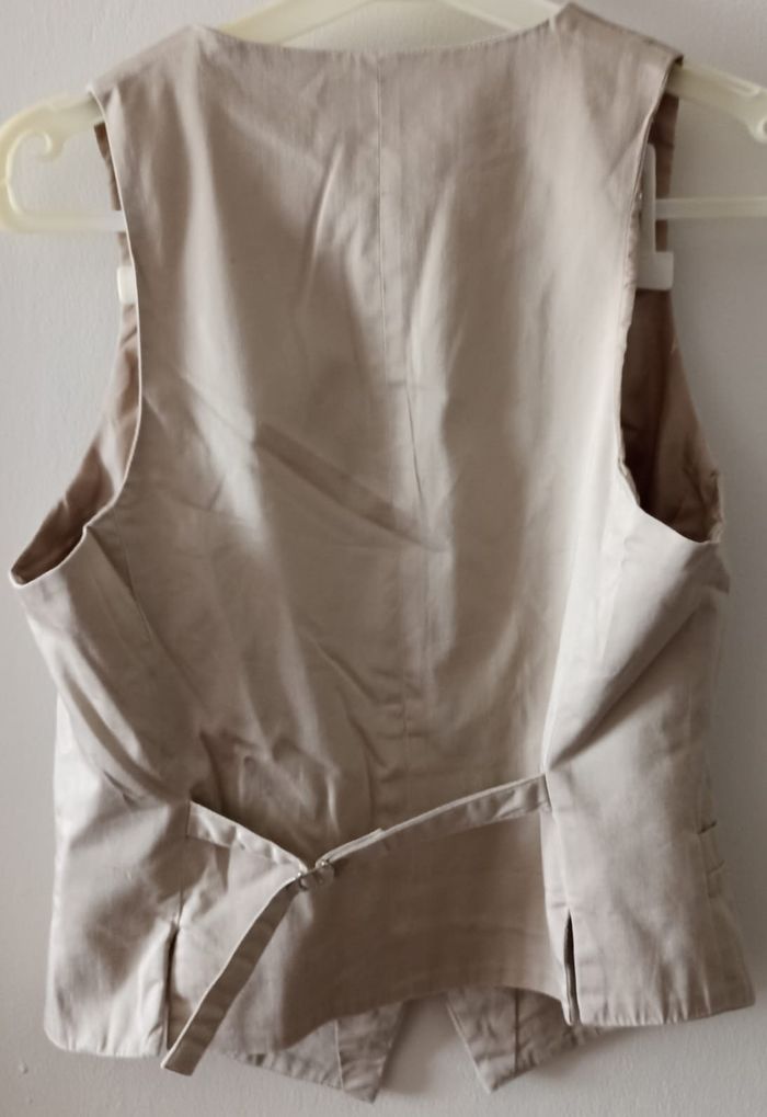 Gilet de costume beige élégant - LULUMARY - Taille 1 (S) - photo numéro 2