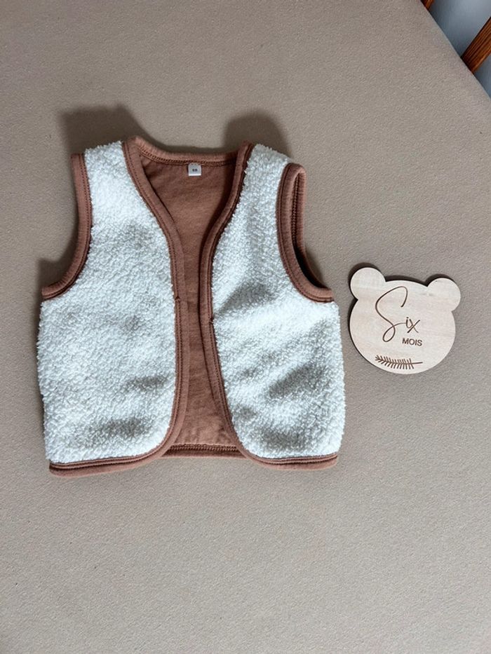 Gilet boléro polaire sans manches mixte unisexe 6 mois