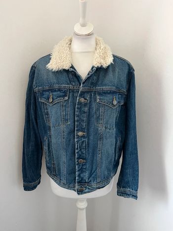 Veste jean et moumoute mango L