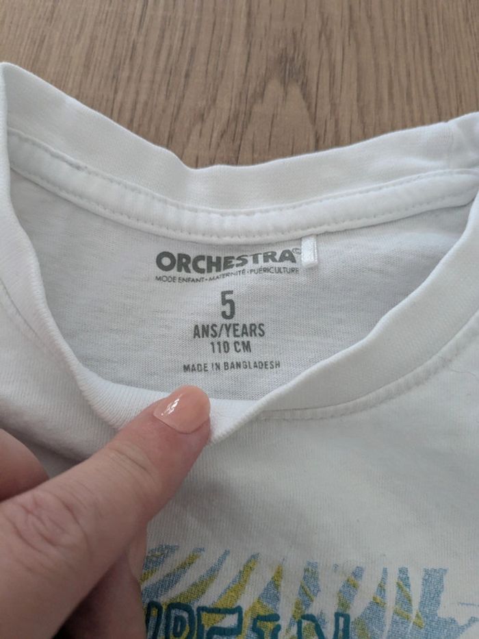 Lot t-shirt manches courtes Orchestra Vertbaudet - photo numéro 3