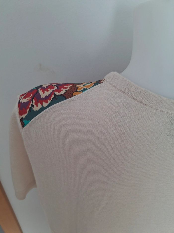 Pull manches courte " Eric Bompard "T XL cachemire et soie Superbe et rare - photo numéro 6
