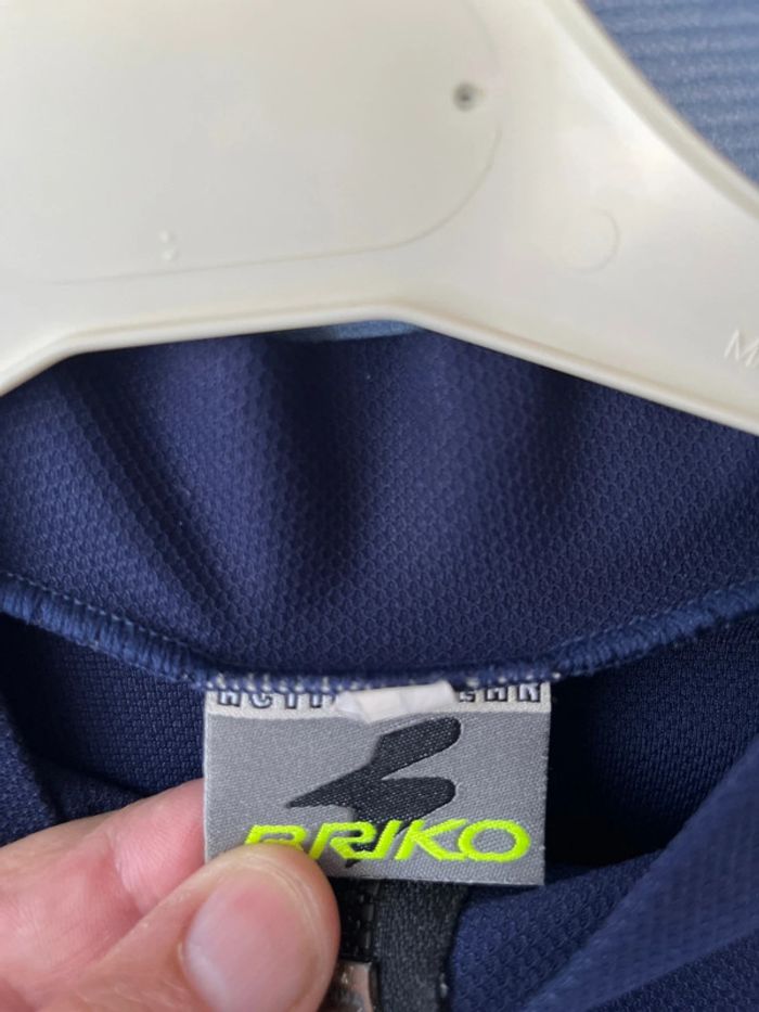 T-shirt de cyclisme Bruno/L/bleu et jaune/excellent état - photo numéro 4