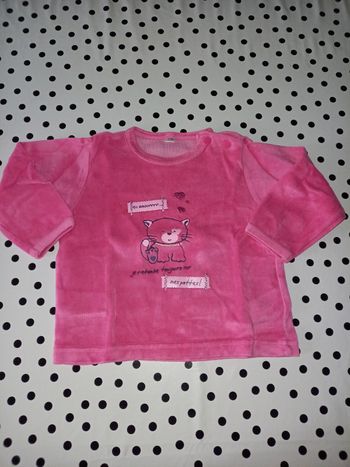 Pull fille velours 12 mois