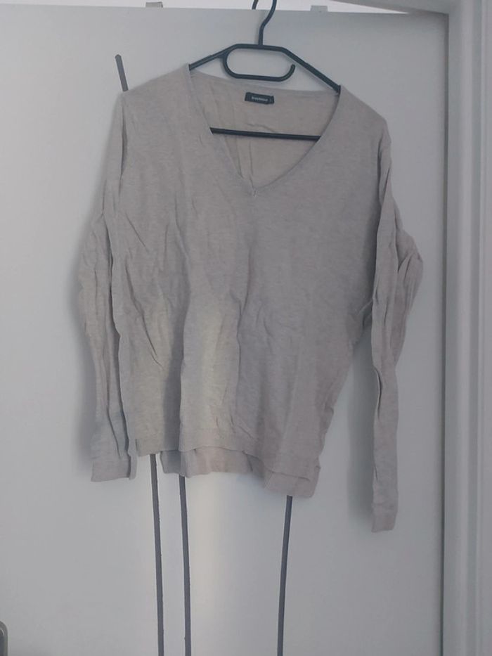 Pull fin femme 40 gris paillettes