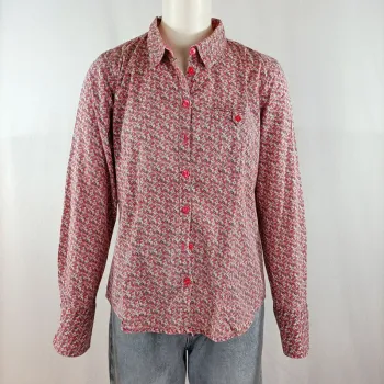 Chemisier à fleurs rouge rose - chemise femme été Vero Moda - L A1211