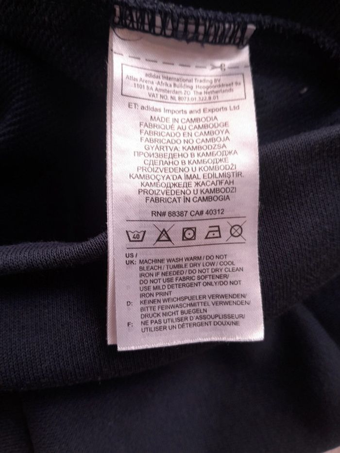Veste sweat capuche zip Adidas taille XL modèle 2019 - photo numéro 7