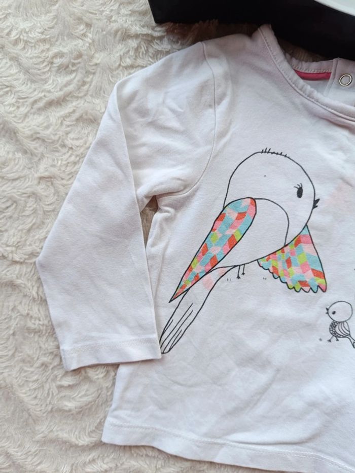 Ensemble (tee shirt manches longues+ jegging) Fille oiseau - photo numéro 4