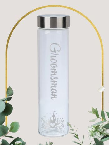 Bouteille en verre Chateau Disney collection mariage