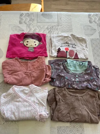 Lot tee shirt 12 mois