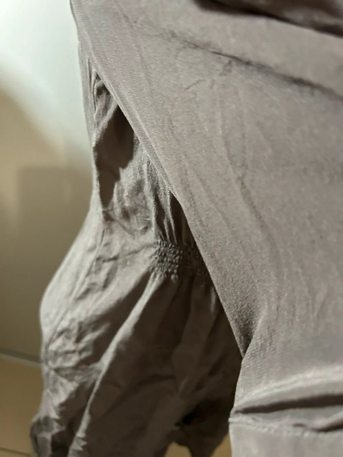 Robe en soie grise maje taille m - photo numéro 3