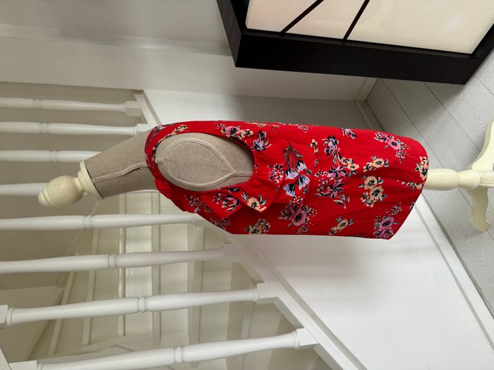 Blouse Primark rouge et fleurs multicolores - photo numéro 3