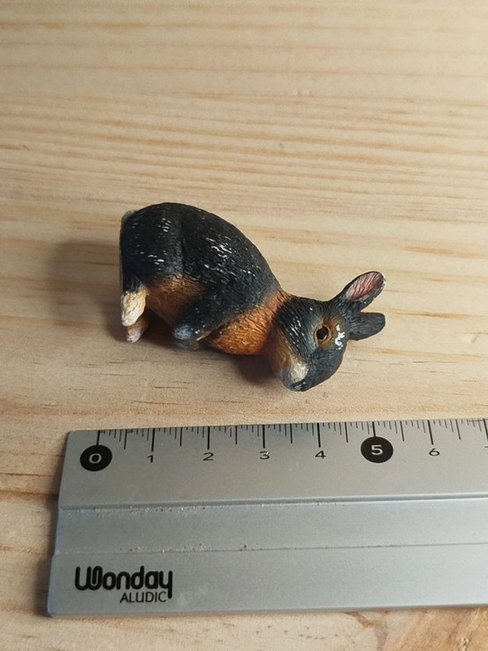 Figurine lapin noir debout Animal de la ferme - photo numéro 4