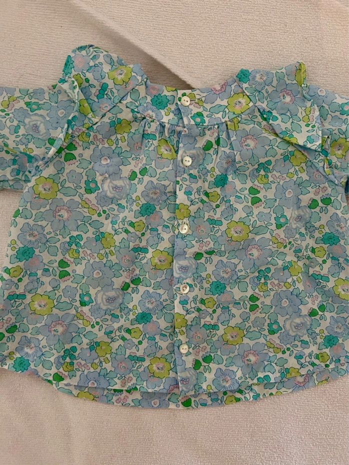 Blouse liberty Jacadi 12 mois bleu - photo numéro 4