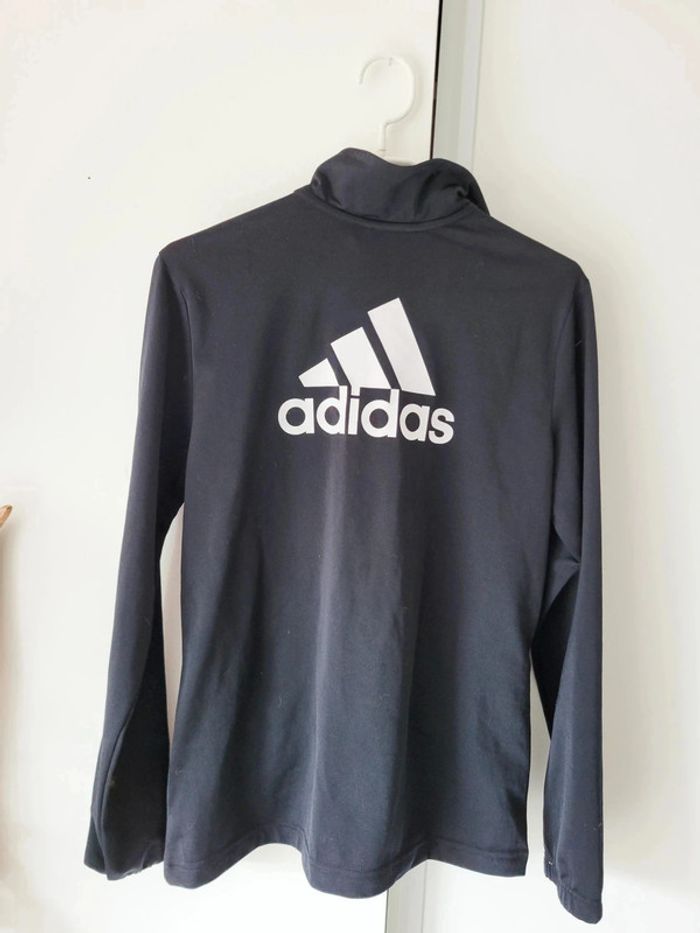 Veste de Survêtement Noire Adidas – Taille 14/15 Ans – Très Bon État - photo numéro 3