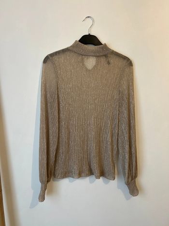 T-shirt transparent, doré, stradivarius