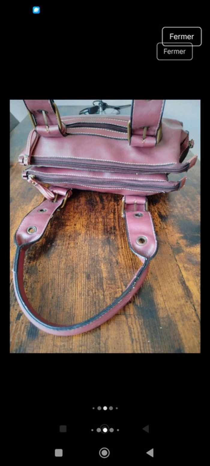 Sac à main similicuir cuir épaules vintage dressing - photo numéro 5